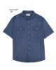 Immagine di BLUE LEMON - Camicia over manica corta indaco in lino
