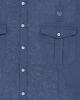 Immagine di BLUE LEMON - Camicia over manica corta indaco in lino