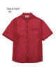 Immagine di BLUE LEMON - Camicia over manica corta corallo con collo coreano in lino