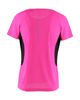 Immagine di WAIKIKI RUN - T-SHIRT SPORTIVA JAQUARD WAFFLE IN MESH TRASPIRANTE FUXIA FLUO E NERA DA DONNA - MARCELA