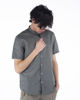 Immagine di BLUE LEMON - Camicia manica corta militare collo coreano in lino