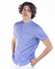 Immagine di BLUE LEMON - Camicia manica corta glicine collo coreano in lino