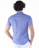 Immagine di BLUE LEMON - Camicia manica corta glicine collo coreano in lino