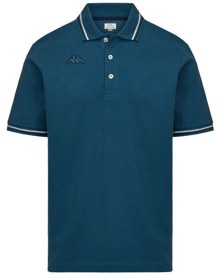 Immagine di KAPPA - POLO OTTANIO DA UOMO CON BORDINO A CONTRASTO LOGO MALTAX 5, 302MX50_A0V