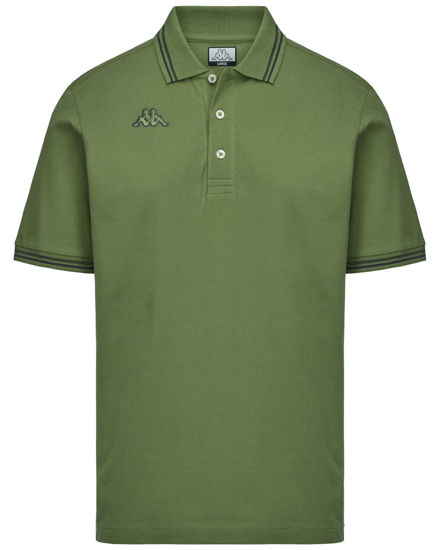 Immagine di KAPPA - POLO VERDE DA UOMO CON BORDINO A CONTRASTO LOGO MALTAX 5, 302MX50_C85