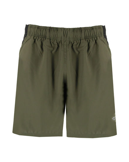 Immagine di WAIKIKI RUN - PANTALONCINO DA RUNNING VERDE MILITARE CON DETTAGLI NERI, RUFO