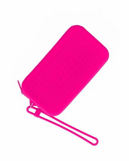 Immagine di RIFLE - Pochette fuxia in silicone con polsiera
