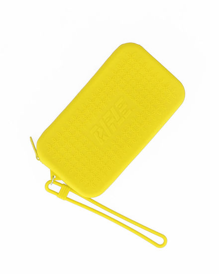 Immagine di RIFLE - Pochette gialla in silicone con polsiera