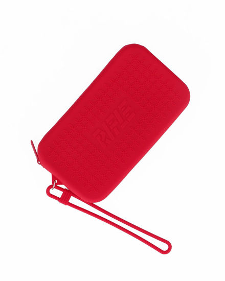Immagine di RIFLE - Pochette rossa in silicone con polsiera