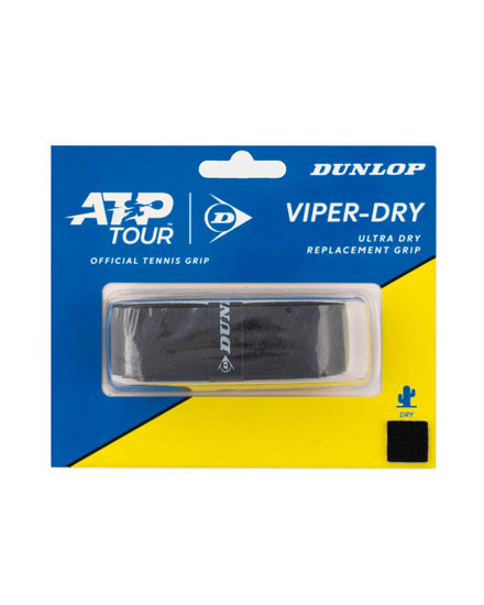 Immagine di DUNLOP - OVERGRIP  ATP VIPER-DRY (NASTRO MORBIDO) CONFEZIONE DA 1 PZ. NERO, 10365372