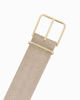 Immagine di PUNTO FIBBIA - Cinta in camoscio beige con fibbia dorata