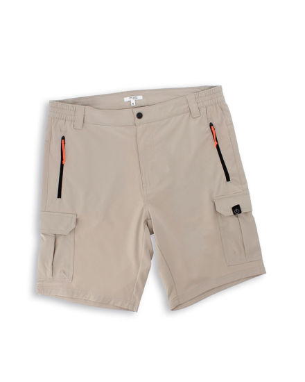 Immagine di ON SPIRIT - SHORT CARGO CON TASCONI BEIGE CON DETTAGLI ARANCIONE FLUO E NERI, SANCHO