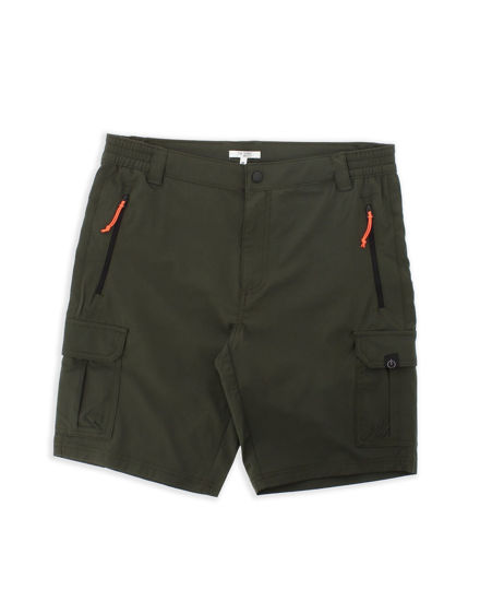 Immagine di ON SPIRIT - SHORT CARGO CON TASCONI VERDE SCURO CON DETTAGLI ARANCIONE FLUO E NERI, SANCHO
