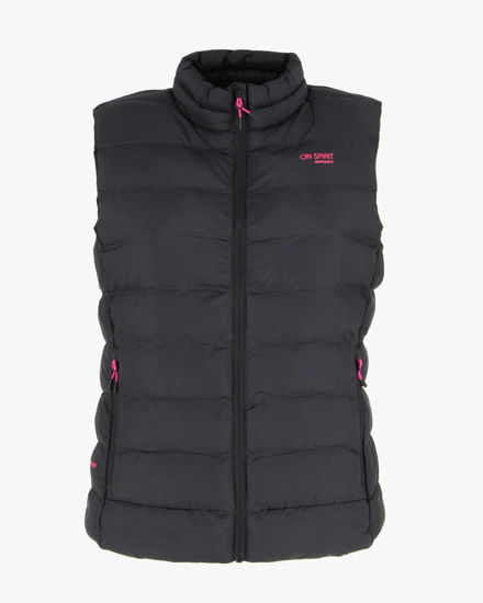 Immagine di ON SPIRIT - GILET IMBOTTITO DA DONNA NERO CON DETTAGLI FUXIA, LIVIA