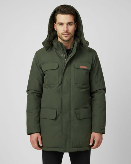 Immagine di ON SPIRIT - GIUBBINO CON CAPPUCCIO FULL ZIP E BOTTONI DA UOMO VERDE MILITARE, GIDEON