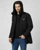 Immagine di ON SPIRIT - GIUBBINO CON CAPPUCCIO FULL ZIP E BOTTONI DA UOMO NERO, GIDEON