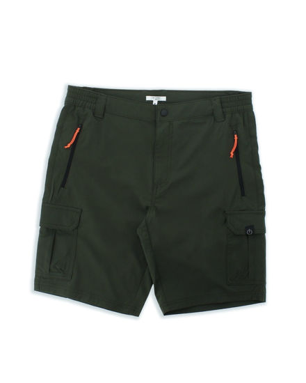 Immagine di ON SPIRIT - SHORT CARGO CON TASCONI VERDE SCURO CON DETTAGLI ARANCIONE FLUO E NERI, SANCHO