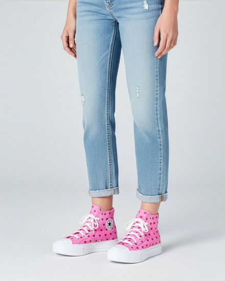 Immagine di CONVERSE - SNEAKERS DA RAGAZZA DAY ONE PLATFORM GS ROSA CON CUORI ROSSI DAL 36 AL 40, A19328C