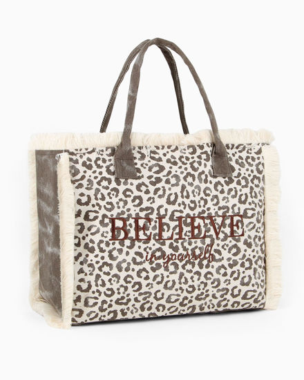 Immagine di BORSA MARE LEOPARD.BELIEVE IN YOURSELF
