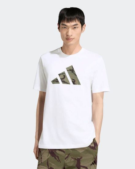 Immagine di ADIDAS -T- SHIRT MEZZA MANICA CAMO LOGO T BIANCA CON DETTAGLI MIMETICI DA UOMO, KT1687