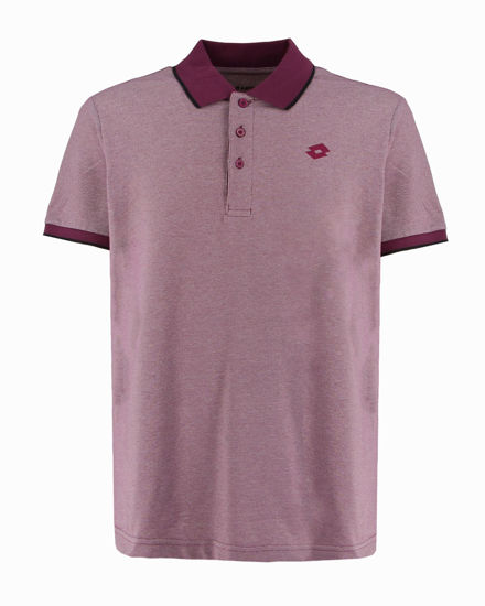 Immagine di LOTTO - POLO  CON COLLO + BORDINO FIRENZE BORDEAUX E NERO DA UOMO, 213352/6YZ