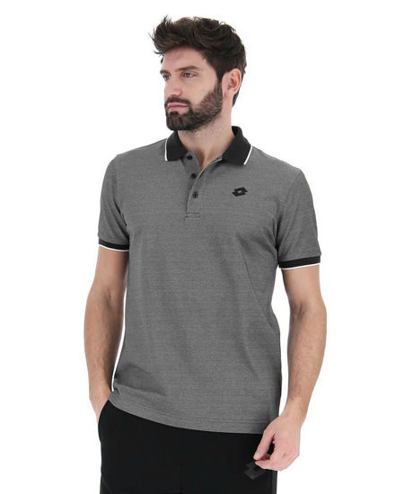 Immagine di LOTTO - POLO  CON COLLO + BORDINO FIRENZE NERO E BIANCO DA UOMO,  213352/1CL