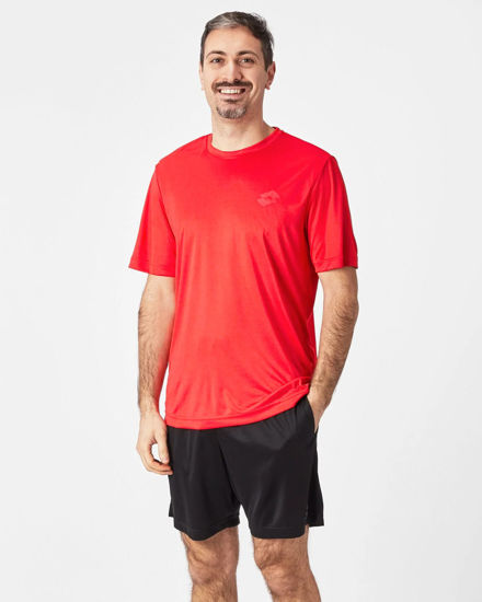 Immagine di LOTTO - T SHIRT SPORTIVA MEZZA MANICA IN TESSUTO TRASPIRANTE  ROSSA DA UOMO, 218935/0C4