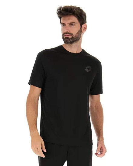 Immagine di LOTTO - T SHIRT SPORTIVA MEZZA MANICA IN TESSUTO TRASPIRANTE  NERA DA UOMO, 218935/1CL