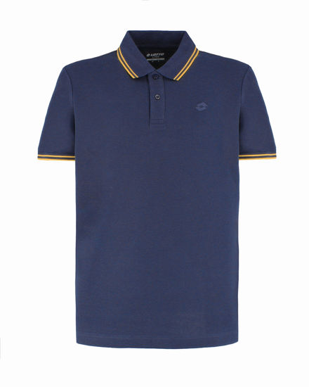 Immagine di LOTTO - POLO MEZZA MANICA UOMO BLU CON RIGHINO GIALLO CLASSICA  - 219238/BXO