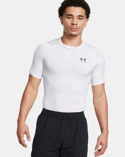 Immagine di UNDER ARMOR - T SHIRT DA ALLENAMENTO ADERENTE IN TESSUTO TRASPIRANTE COMP SS BIANCA DA UOMO, 1361518_0100