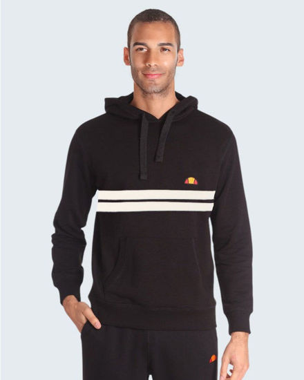 Immagine di ELLESSE - FELPA CON CAPPUCCIO HD RIMINI NERA CON DETTAGLI BIANCHI DA UOMO, EHM253W25_050