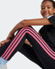 Immagine di ADIDAS - LEGGINGS  JUNIOR ( 9-15 ANNI) TRE STRISCE NERI CON DETTAGLI FUXIA, JY0569