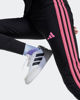 Immagine di ADIDAS - LEGGINGS  JUNIOR ( 9-15 ANNI) TRE STRISCE NERI CON DETTAGLI FUXIA, JY0569