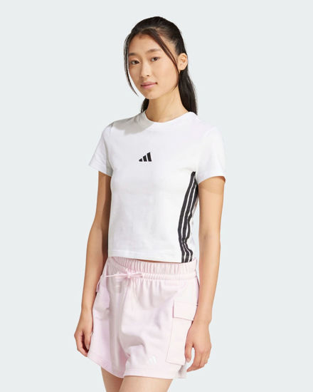Immagine di ADIDAS -T-SHIRT MEZZA MANICA  3S SJ BABY BIANCA DA DONNA - JE1239