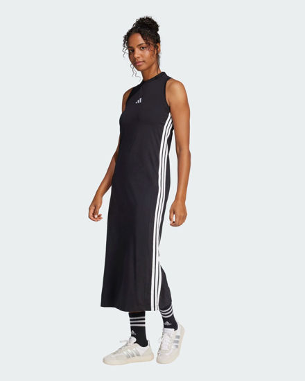 Immagine di ADIDAS - VESTITINO SMANICATO 3 RIGHE ESSENZIALI NERO DA DONNA - JE1208