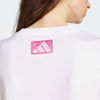 Immagine di ADIDAS - TSHIRT CAMP TEE DA DONNA BIANCA CON DETTAGLI FUXIA - JN9107