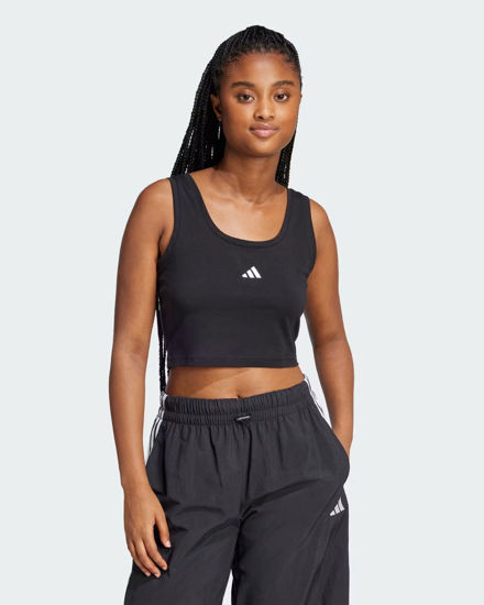 Immagine di ADIDAS -CANOTTA CORTA ESSENTIALS SMALL LOGO NERA DONNA  - JE1321
