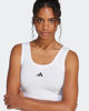 Immagine di ADIDAS - CANOTTA  CORTA ESSENTIALS SMALL LOGO BIANCA - JD0545