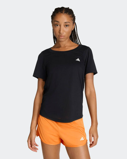 Immagine di ADIDAS - T-SHIRT MEZZA MANICA ESSENTIALS SCOOP NECK  NERA DA DONNA -  JY5605