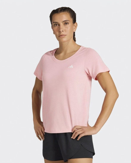 Immagine di ADIDAS - T-SHIRT MEZZA MANICA ESSENTIALS SCOOP NECK  ROSA DA DONNA -  KC0345