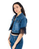 Immagine di GIUBBINO JEANS MANICA PIZZO