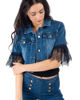 Immagine di GIUBBINO JEANS MANICA PIZZO