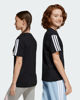 Immagine di ADIDAS - T-SHIRT MEZZA MANICA JUNIOR ( 7-16 ANNI) NERA CON BANDE BIANCHE ESSENTIALS 3-STRIPES COTTON TEE, JD6487