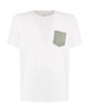 Immagine di WAIKIKI RUN - T-SHIRT MEZZA MANICA BIANCA CON DETTAGLI A RIGHE VERDI DA UOMO - NETTUNO