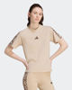 Immagine di ADIDAS -  T-SHIRT MEZZA MANICA AOP 3S SJ TEE  BEIGE CON DETTAGLI LEOPARDATI  DA DONNA, KT0407