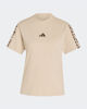 Immagine di ADIDAS -  T-SHIRT MEZZA MANICA AOP 3S SJ TEE  BEIGE CON DETTAGLI LEOPARDATI  DA DONNA, KT0407