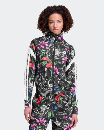 Immagine di ADIDAS - FELPA FULL ZIP FARM TIRO TT NERA CON DETTAGLI FLOREALI  DA DONNA, KX0042