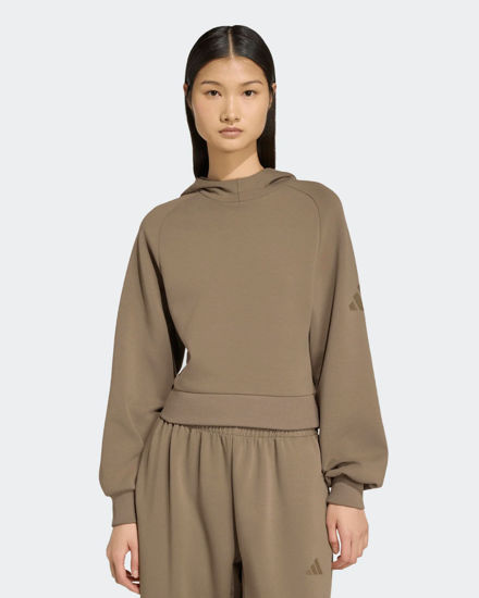 Immagine di ADIDAS - FELPA CON CAPPUCCIO SL HD MARRONE  DA DONNA, KS7886