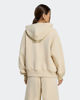 Immagine di ADIDAS - GIACCA DA ALLENAMENTO CON CAPPUCCIO FULL ZIP SOFT LUX HOODIE BEIGE DA DONNA,  KF8339
