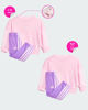 Immagine di ADIDAS  - TUTA COMPLETA  BABY ( 6 MESI - 4 ANNI)ROSA E VIOLA CON BANDE BIANCHE FRENCH TERRY JOGGER , JD6482